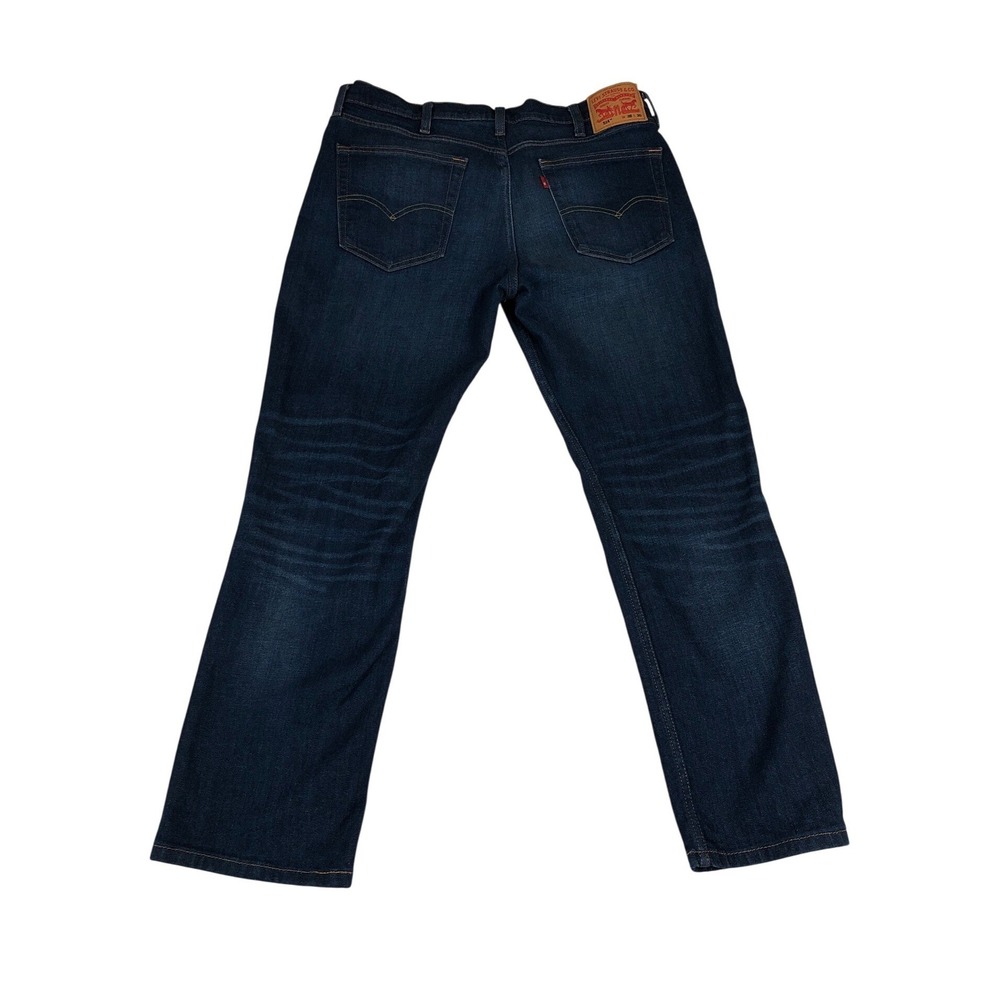 Levis 514 Straight Fit Mens Dark Wash Indigo Denim Jeans W38 L30 Red R Tab - Picture 2 of 11